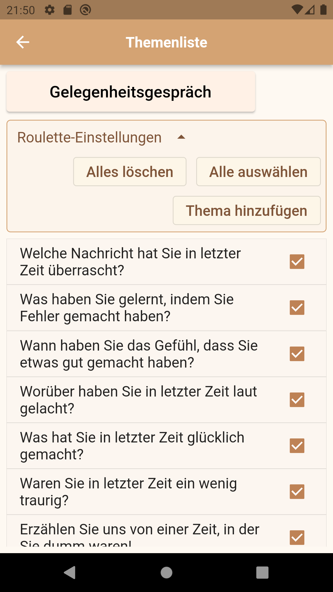 Genre-Auswahl