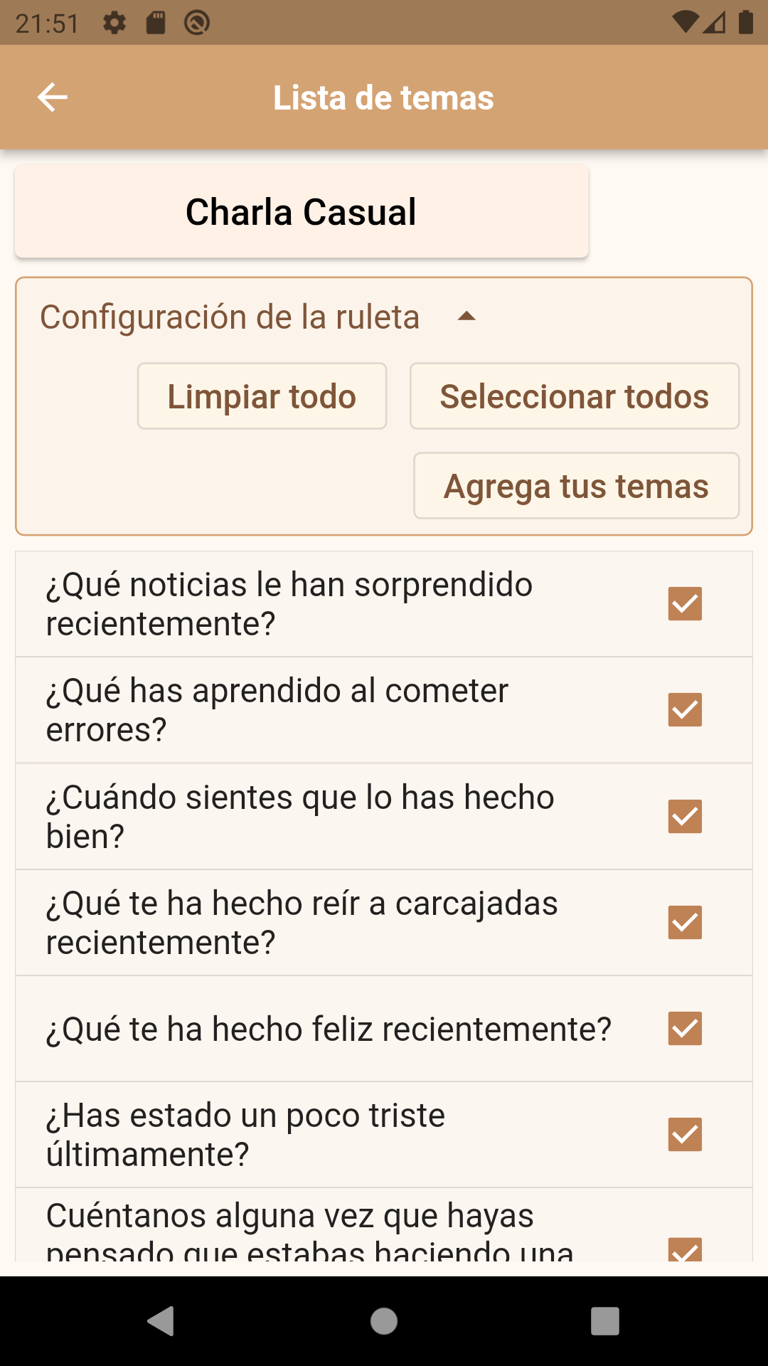 Selección de Género
