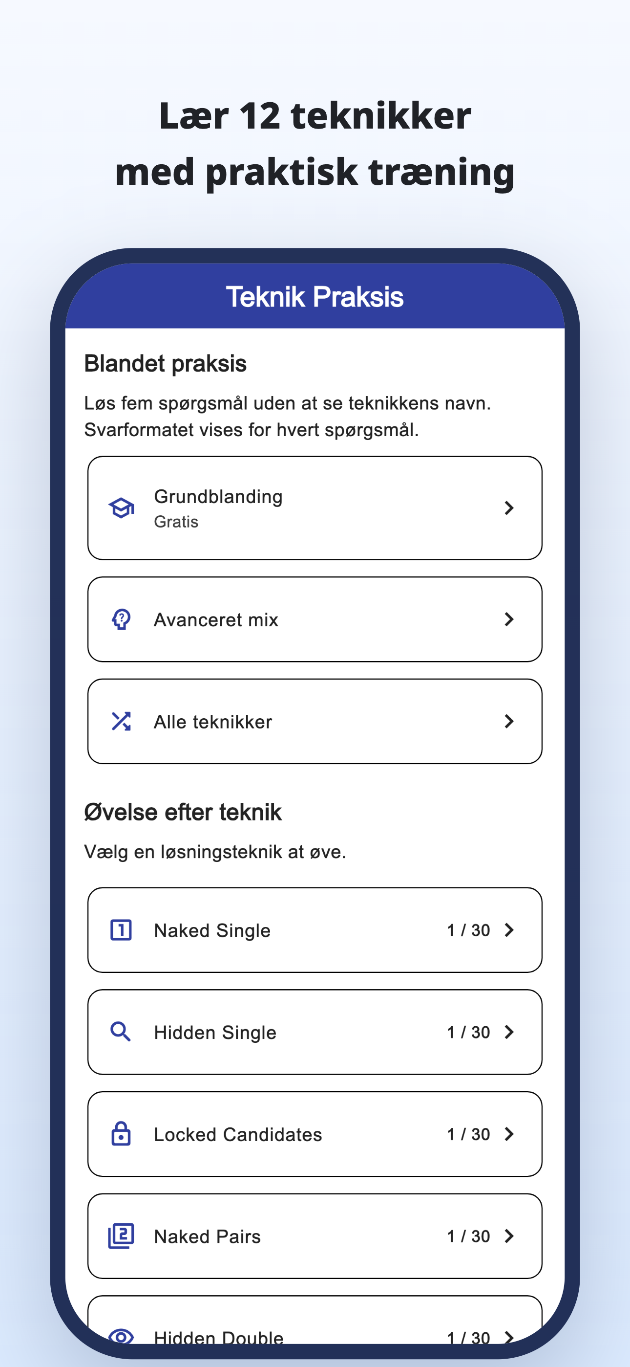 Øv teknikker