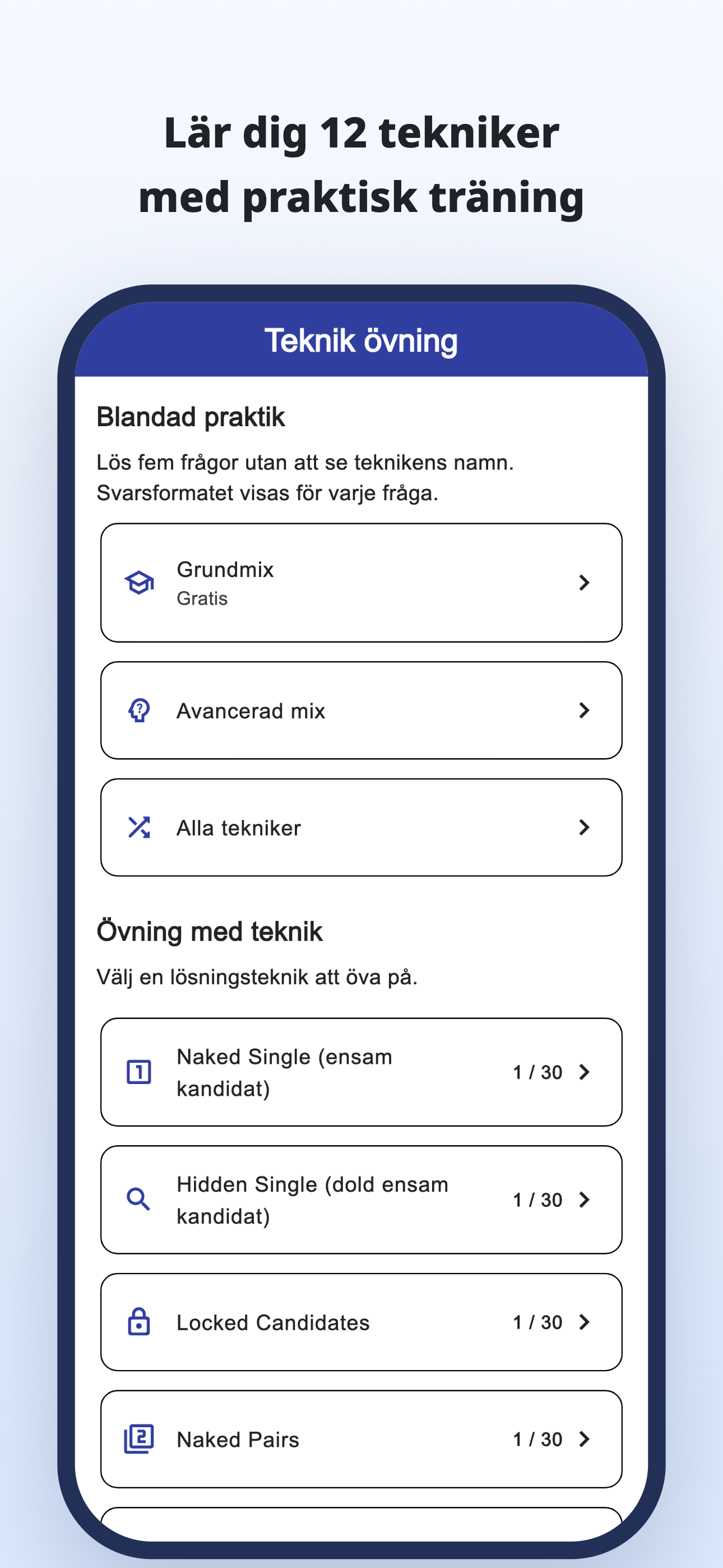 Öva tekniker