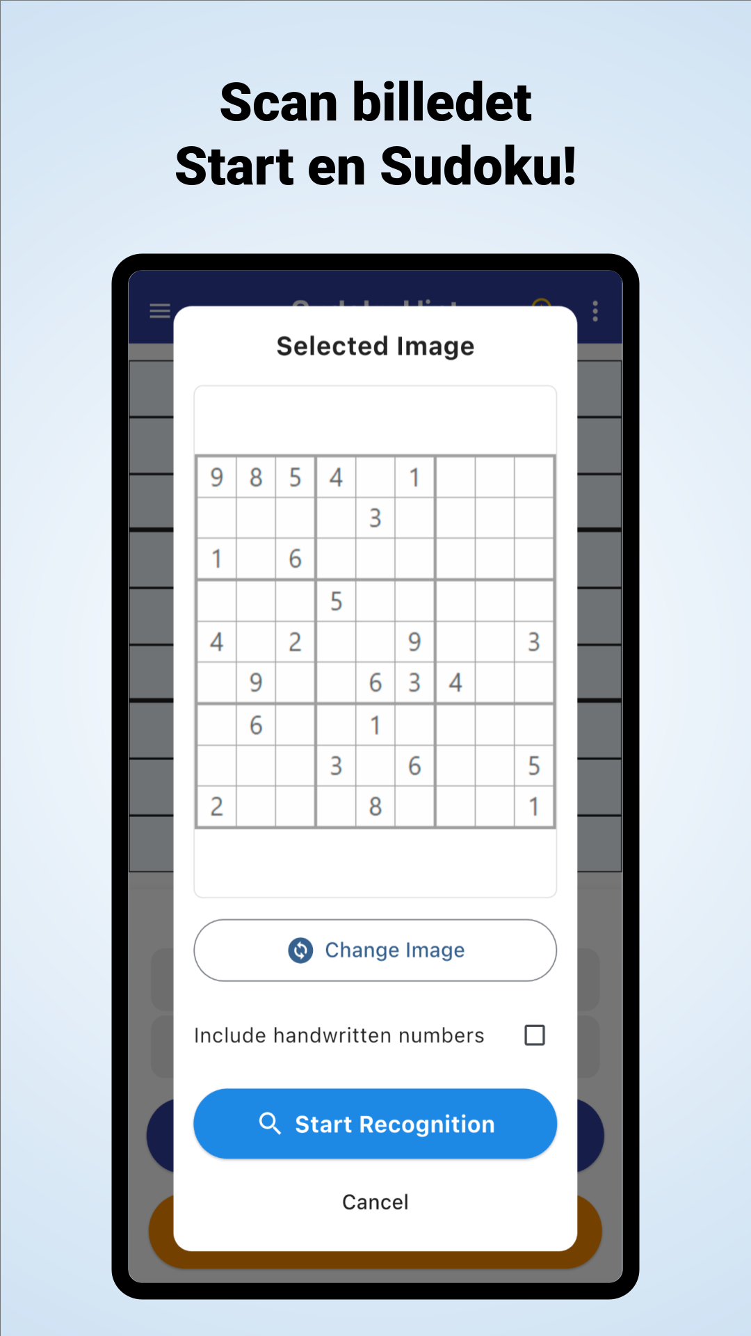 Skærmbillede 2 fra Sudoku Hjælp