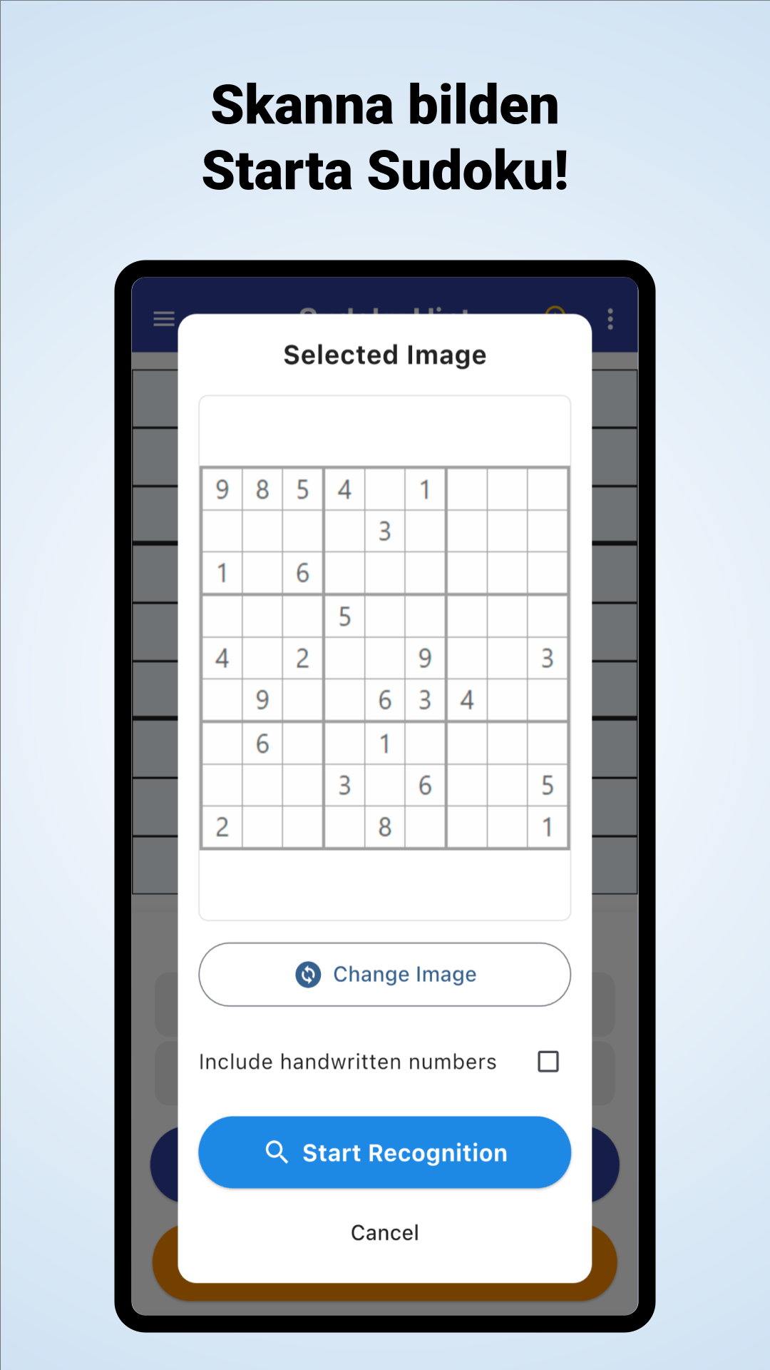 Skärmbild 2 från Sudoku Hjälp