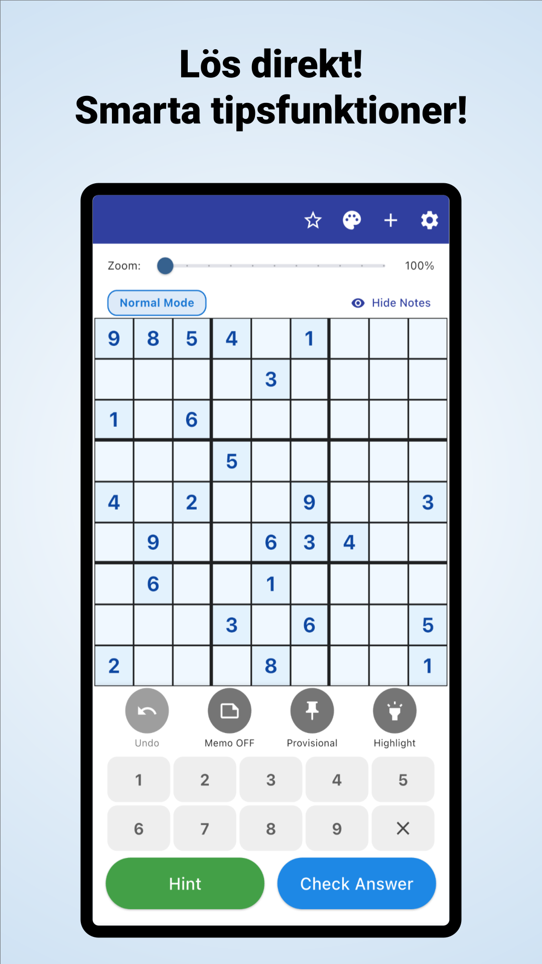 Skärmbild 3 från Sudoku Hjälp