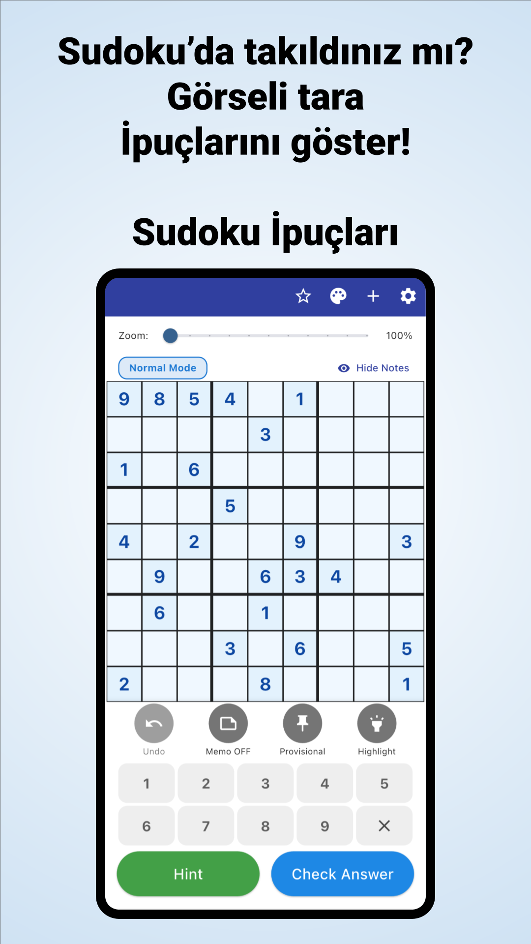 Sudoku İpucu ekran görüntüsü 1