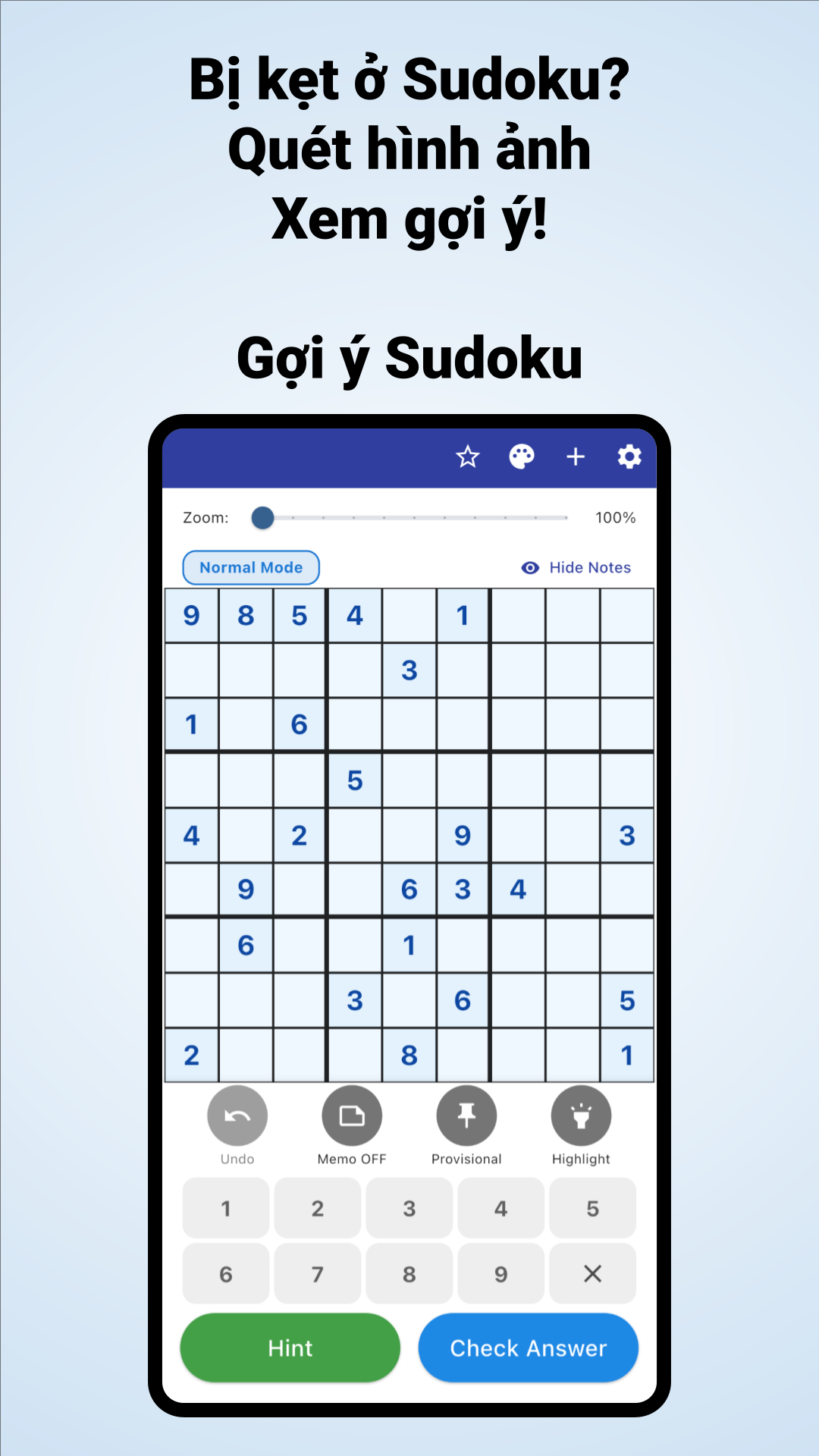 Ảnh chụp màn hình Gợi ý Sudoku 1
