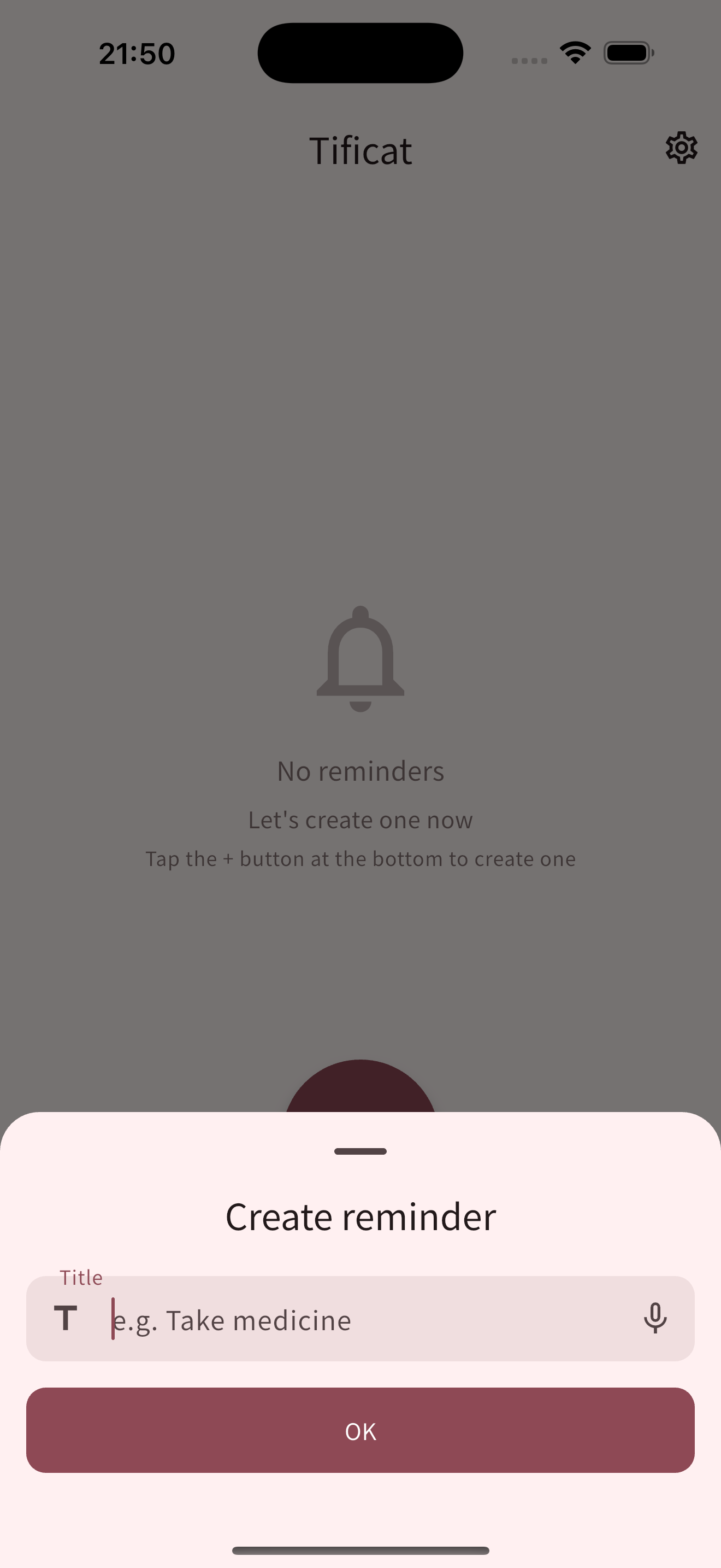 Tificat App Screen