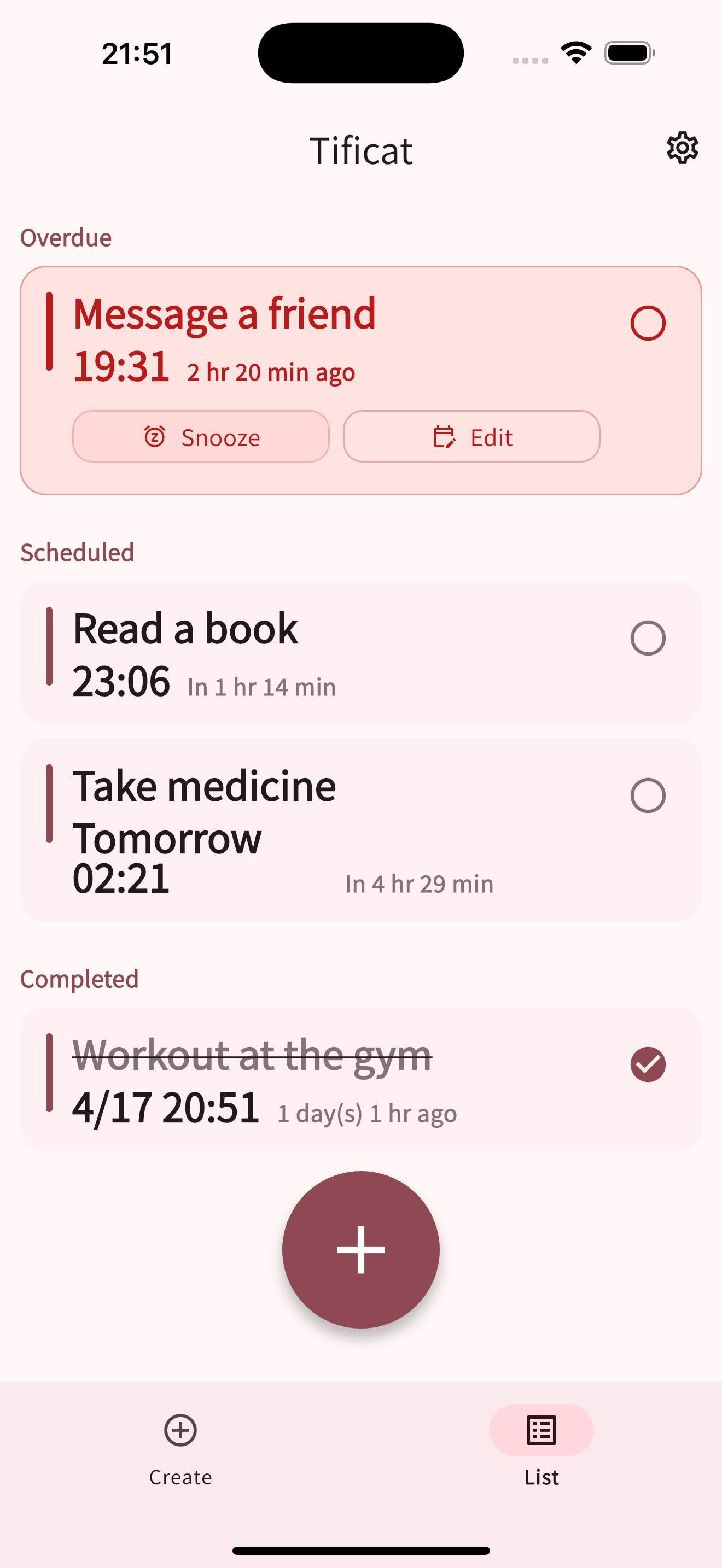Tificat App Screen