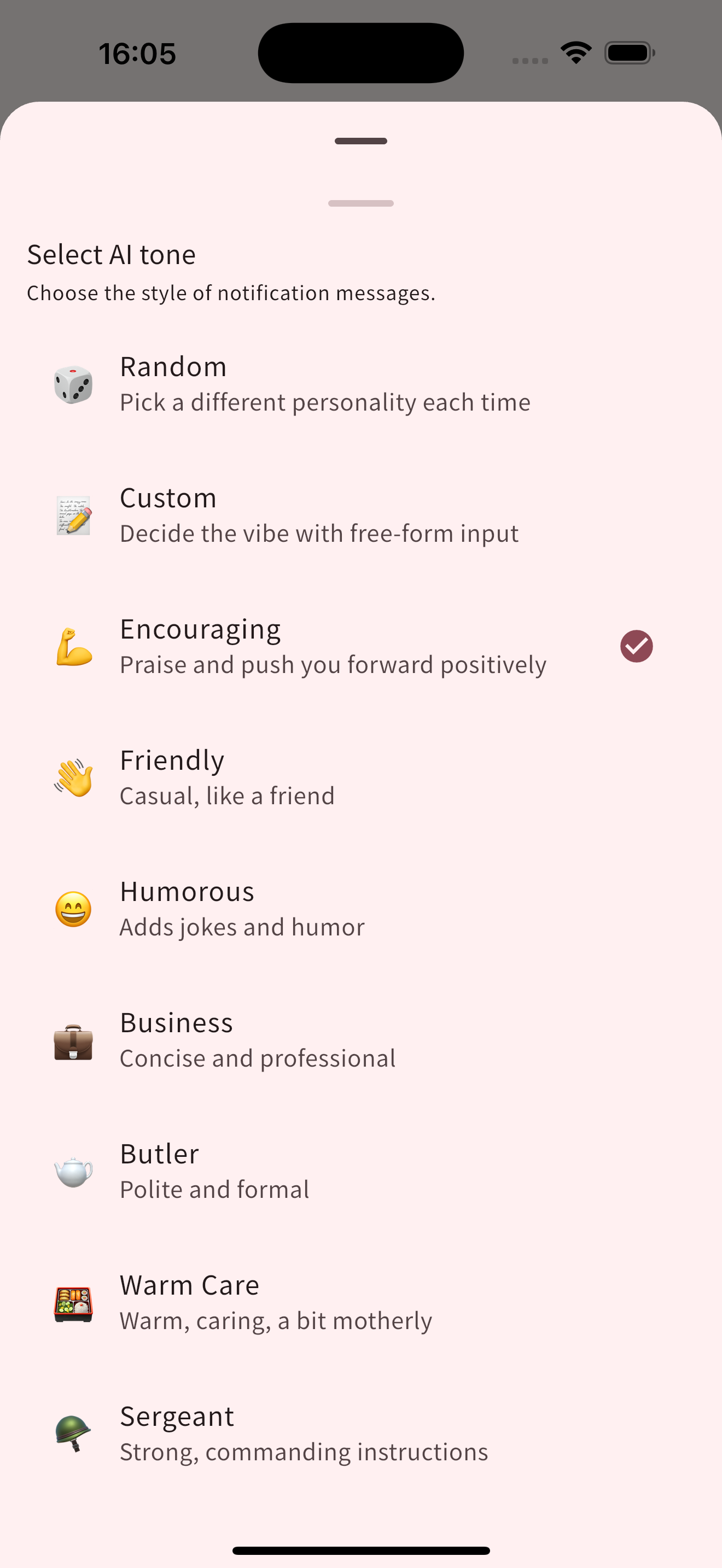 AI Persona Tones Feature